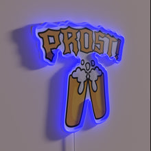 Load image into Gallery viewer, Celebrate Oktoberfest with this vibrant, colorful neon beer themed decoration.