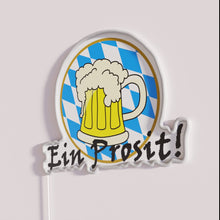 Load image into Gallery viewer, Oktoberfest Neon Sign featuring Cheers Beer Brand in Colorful RGB Lighting