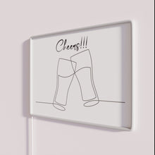 Load image into Gallery viewer, Vibrant colorful cheers neon bar pub sign with RGB lighting