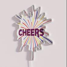 Load image into Gallery viewer, RGB Color Changing Cheers Neon Bar Sign with Dimmable LED Light