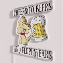 Load image into Gallery viewer, Vintage cartoon dog beer theme RGB colorful neon bar decoration