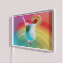 Load image into Gallery viewer, Cherry Martini cocktail inspired glowing neon bar pub decor sign.