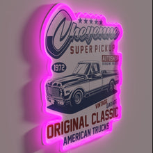 Load image into Gallery viewer, Chevrolet Cheyenne 1972 vintage truck themed RGB neon light decoration