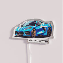 Load image into Gallery viewer, Customizable Neon Chevrolet Corvette C8 RGB Sign for Car Enthusiasts.