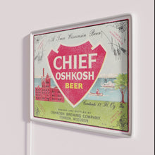 Load image into Gallery viewer, Vintage Chief Oshkosh Beer Neon Sign Collectible Retro Wisconsin Breweriana Decor