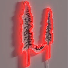 Load image into Gallery viewer, Coastal vibes in sleek white and colorful neon glow