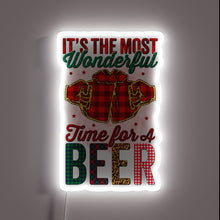 Load image into Gallery viewer, Vibrant RGB neon sign combines festive cheer with cold brews.