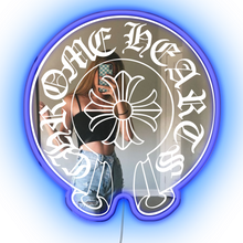Load image into Gallery viewer, Acrylic Mirror Art White print | RGB Chrome Hearts