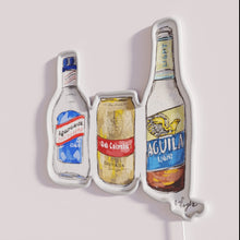 Load image into Gallery viewer, RGB Neon Sign with Colombian Beer Brands Logos and Lettering