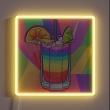 Load image into Gallery viewer, Brighten up your space with this colorful cocktail-themed neon sign