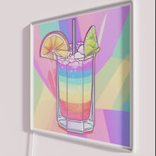 Load image into Gallery viewer, Vibrant colorful cocktail bar decoration with vibrant rainbow LED neon light