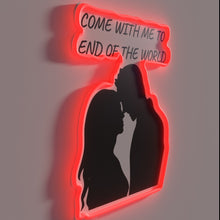 Load image into Gallery viewer, Whimsical travel invitation in radiant RGB neon light glow