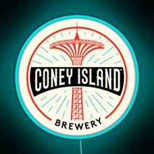 Load image into Gallery viewer, Coney Island Brewery RGB neon sign lightblue