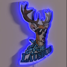 Load image into Gallery viewer, Whimsical woodland creature ready to party with colorful neon lights
