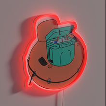 Load image into Gallery viewer, Vibrant glowing Cooler Tube with Drink Storage and RGB Lighting