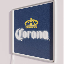 Load image into Gallery viewer, Corona bar decor with vibrant RGB neon lighting effects.