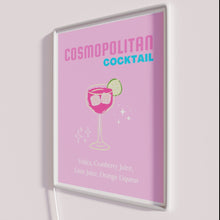 Load image into Gallery viewer, Vibrant pink glow neon cocktail art decor for cosmopolitan enthusiasts