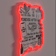 Load image into Gallery viewer, Country Vibes at Home with Customizable Neon Song Quote Sign