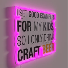 Load image into Gallery viewer, Vibrant RGB neon light art for craft beer enthusiasts' homes