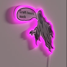 Load image into Gallery viewer, Craft Beer Disliking Ghost Illuminated Sign with Color-Changing Neon Lights