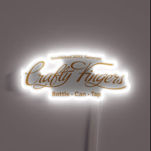 Load image into Gallery viewer, Glowing RGB logo highlighting the creative spirit of crafty fingers