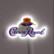 Load image into Gallery viewer, **Alt text:** *Crown Royal neon sign with crown and white glow.*