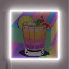 Load image into Gallery viewer, Vibrant Neon RGB Sign Displays Whimsical Rainbow Cocktail Art Design