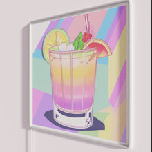 Load image into Gallery viewer, Colorful bar decor with cute rainbow cocktail art neon lighting