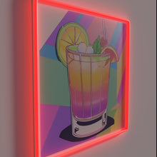 Load image into Gallery viewer, Colorful Neon Cocktail Sign with Vibrant Rainbow LED Illumination