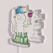 Load image into Gallery viewer, Add vibrant cat lover wine ambiance with colorful RGB lighting