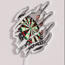Load image into Gallery viewer, Bright Neon Sign with Dartboard Accents and Colorful RGB Lighting