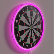 Load image into Gallery viewer, RGB Neon Dartboard Sign, A Vibrant Bar Game Room Decor Accent