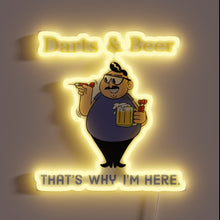 Load image into Gallery viewer, RGB Neon Sign: A Drinking Man's Paradise for Darts Enthusiasts