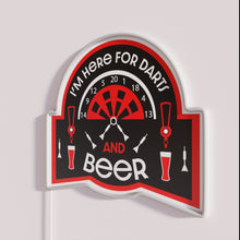 Load image into Gallery viewer, Neon Bar Sign for Dads who Love Playing Darts.