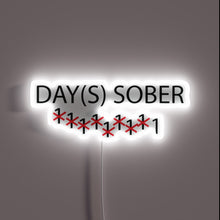 Load image into Gallery viewer, Customizable Motivational Neon Sign Celebrating Every Day of Sobriety Progress