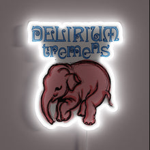 Load image into Gallery viewer, Glowing pink elephant with bold RGB lights in a vibrant scene.
