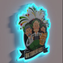 Load image into Gallery viewer, Traditional German Beer Fest Decor with Vibrant RGB Neon Lighting
