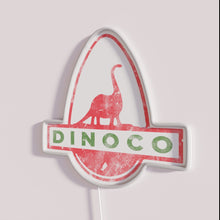 Load image into Gallery viewer, Vibrant Dinoco branded neon light display for home decor enthusiasts.