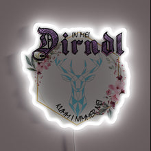 Load image into Gallery viewer, Retro Neon Sign with Bold Black Dirndl Inspired Design