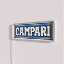 Load image into Gallery viewer, Neon bar decor with colorful retro vibe CAMPARI RGB sign.