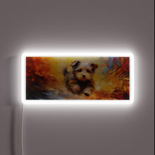 Load image into Gallery viewer, Vibrant Neon Sign of Happy Dogs in an Artistic Oil Rendering