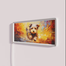 Load image into Gallery viewer, Neon Dog Artwork Sign in Vibrant RGB Colorful Pet Paintings
