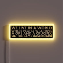 Load image into Gallery viewer, Comedic relief meets spirituality with this unique neon display.