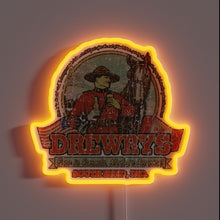 Load image into Gallery viewer, Vintage Retro Illuminated Drewrys Whiskey Bar Sign from 1936 Era