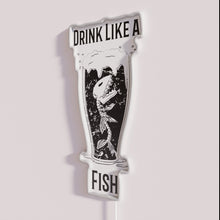 Load image into Gallery viewer, Colorful 'Drink Like A Fish' Neon Bar Sign Wall Decoration