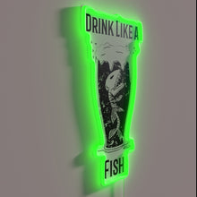 Load image into Gallery viewer, Vibrant RGB neon sign for seafood enthusiasts and party lovers.