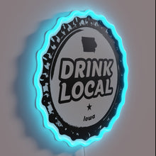 Load image into Gallery viewer, Neon illuminated sign celebrates local Iowa craft beer enthusiasts' pride.