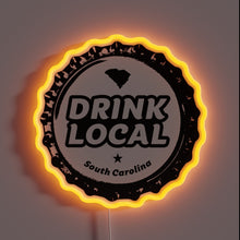 Load image into Gallery viewer, RGB Glowing Sign Featuring Bottles of SC Craft Beer Iconography