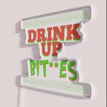 Load image into Gallery viewer, RGB Color Changing Neon Sign with Fun Drinking Typography Designs