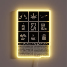 Load image into Gallery viewer, Neon Escape Sign: High Alert Warning for Substance Users Nearby